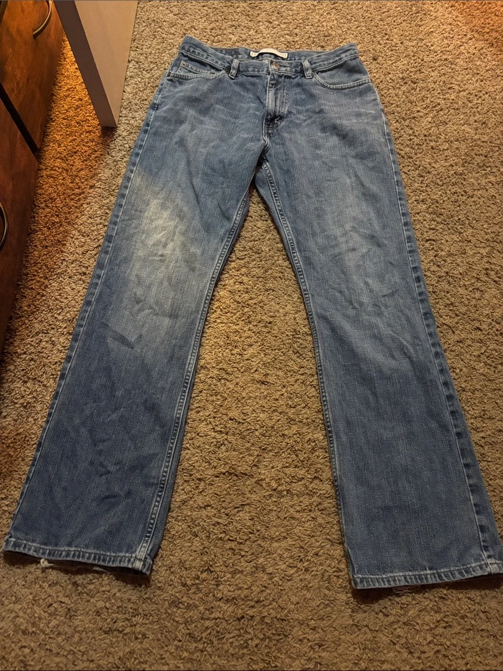 Express Men’s Light Blue Straight Jeans